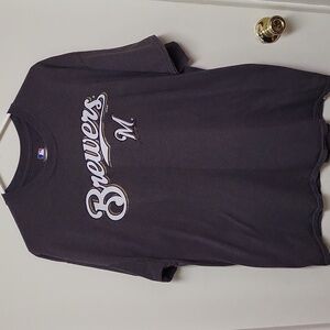 MLB Milwaukee Brewers Dark Gray "Brewers" T-shirt